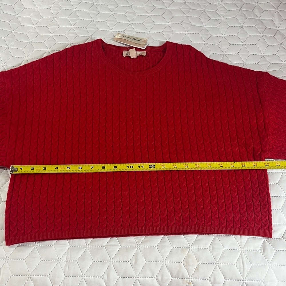 Philosophy Viscose Blend Cable Knit Crew Neck Drop Shoulder Sweater Size Large - Picture 7 of 10